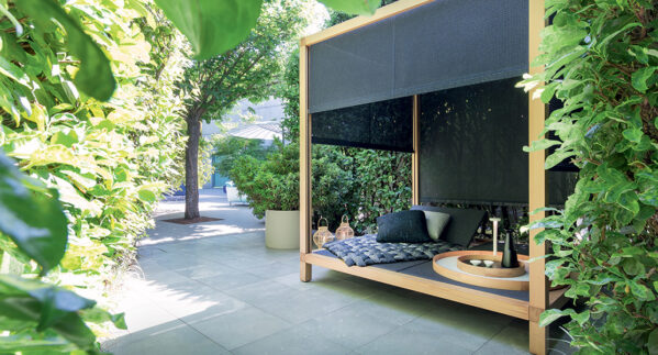 Paola Lenti Toku Daybed and shade Modern Garden Company